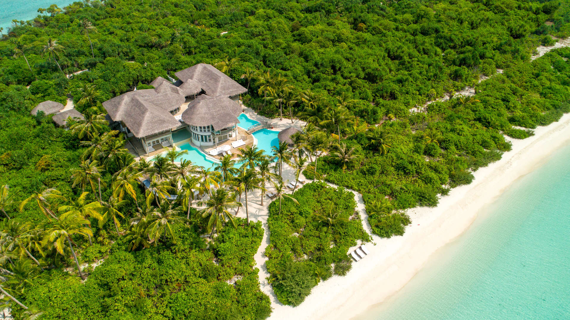 Rental Escapes island reserve with slide in the Maldives
